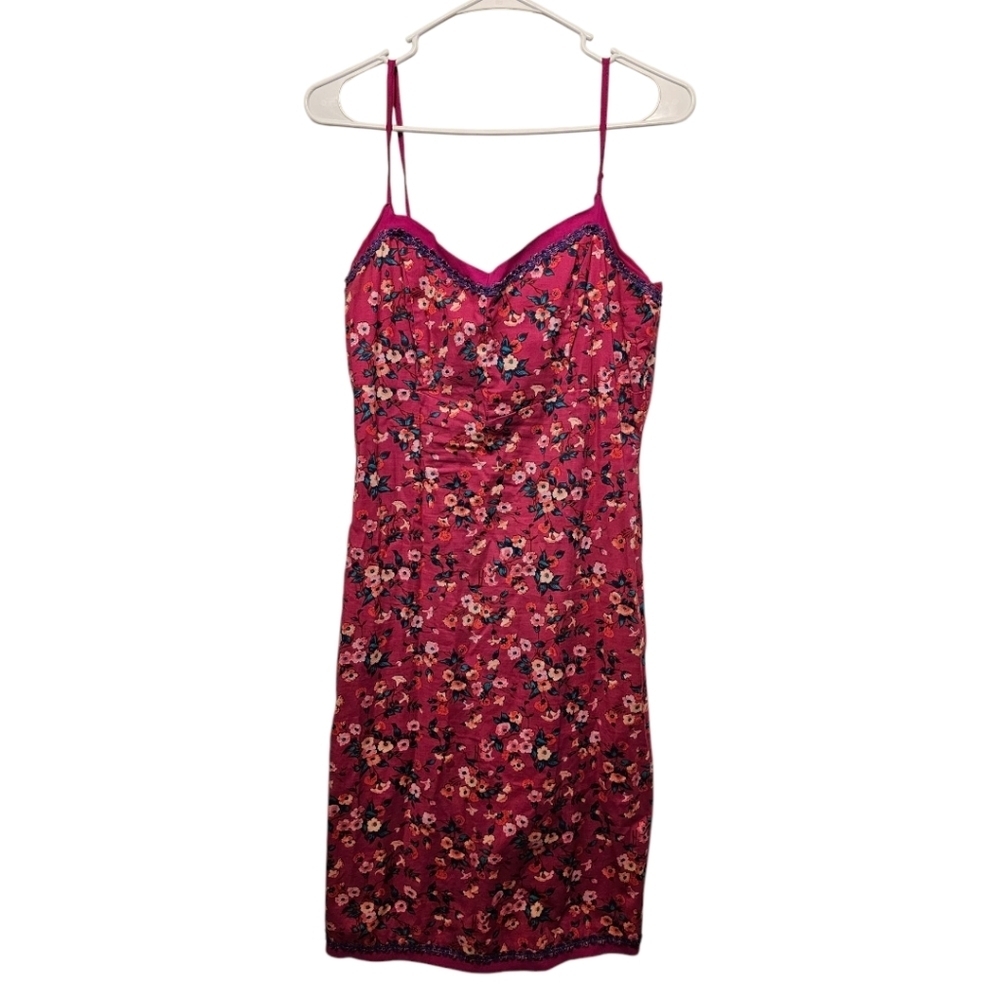 Betsey Johnson Vintage 90s Rare Pink Floral Mini Dress Size Med